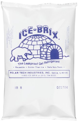 Polar Tech IB6 Ice Brix Leakproof Viscous Gel Refrigerant Poly Pack, 4' Length x 6' Width x 3/4' Thick (Case of 48)