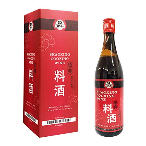 52USA Chinese Shaoxing Cooking Wine, Classic Shaoxing Wine, Traditional Chinese Cooking Wine, Rice Cooking Wine fermented from rice, 640ml. (Regular, 1 Pack)