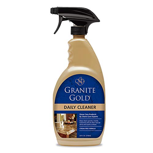 Granite Gold Daily Cleaner Spray Streak-Free Cleaning for Granite, Marble, Travertine, Quartz, Natural Stone Countertops, Floors-Made in the USA, 24 Ounces
