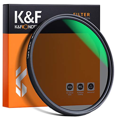 77mm Circular Polarizers Filter, K&F Concept 77MM Circular Polarizer Filter HD 18 Layer Super Slim Multi Coated CPL Lens Filter