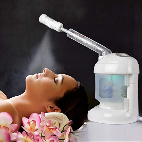 Facial Steamer, with Extendable Arm Table Top Ozone Spa Face Steamer Design For Personal Care Use At Home or Salon, White