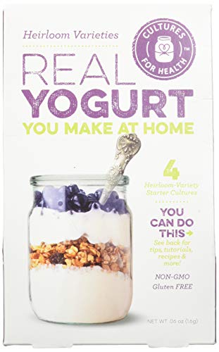 Heirloom Yogurt Starter Culture | Cultures for Health | Non GMO, Gluten Free | 4 Types Of Cultures In One Variety Box | Lets You Re-use It Many Times Without Any Loss In Nutrients