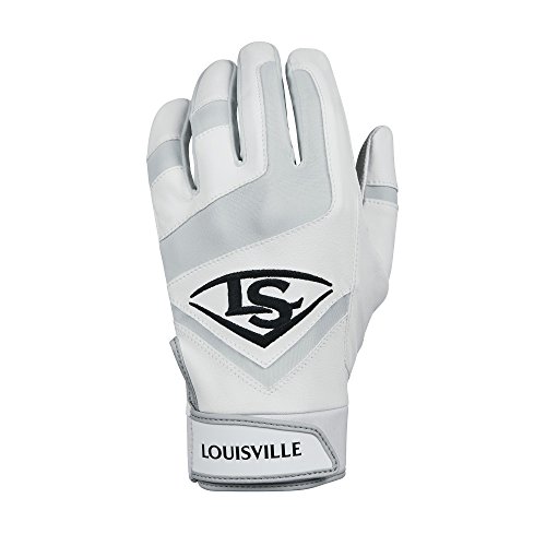 Louisville Slugger Genuine Adult Batting Gloves - Medium, White
