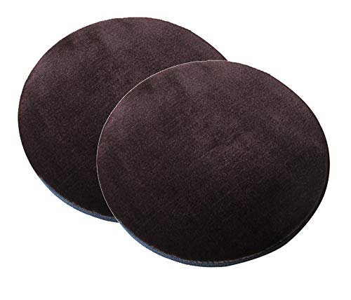 Sigmat Plush Round Bar Stool Pad Soft Chair Cushion with Buckle Coffee 14' Pack of 2