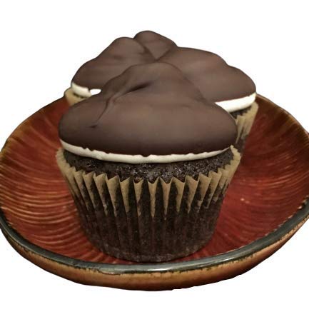 Vegan Chocolate Birthday Cupcake Six-Pack: Ships Free with a Birthday Candle
