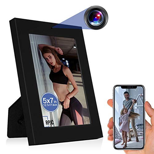 Spy Camera Wireless Hidden ZXWDDP HD 1080P Nanny Cam Baby Pet Monitor WiFi Photo Frame Camera Motion Detection/Indoor Security Monitoring Camera Support Android/iOS