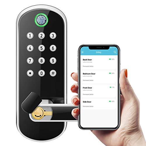 Sifely Keyless Entry Door Lock, Keypad Door Lock, Keyless Door Lock, Fingerprint Door Lock, Biometric Door Lock, Keypad Entry Door Lock, Passcode Code Door Lock, Digital Smart Door Lock (Smart Lock)