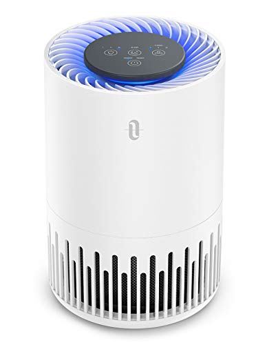 TaoTronics HEPA Air Purifier for Home, Allergens Smoke Pollen Pets Hair, Desktop Air Cleaner with True HEPA Filter, Sleep Mode, Night Light, Odors Dust, Bedroom Office.