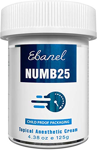 Numb25 Lidocaine 5% Topical Numbing Cream, Max Strength 4.38oz Painkilling Anesthetic Ointment Rub with Liposomal Technology, Relief Local Anorectral Discomfort