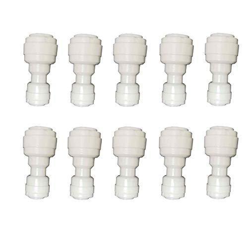 YZM Quick Connect fittings RO Water Filters set of 10 (straight,1/4' to 3/8'Tube OD)