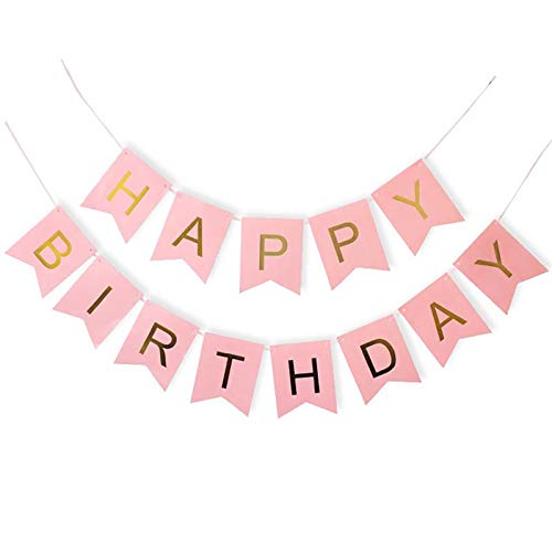 Banners, Streamers & Confetti - Party Hanging Banner Decorative Gilding Bunting Decoration Favor - Streamers Banners Streamers Confetti Coral Paper Birthday Girl Theme Balloon Huge Crown Ro