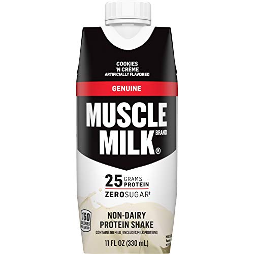 Muscle Milk Genuine Protein Shake, Cookies 'N Crème, 25g Protein, 11 Fl Oz, 12 Pack