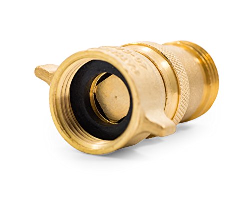 Camco (40055) RV Brass Inline Water Pressure Regulator- Helps Protect RV Plumbing and Hoses from High-Pressure City Water, Lead Free