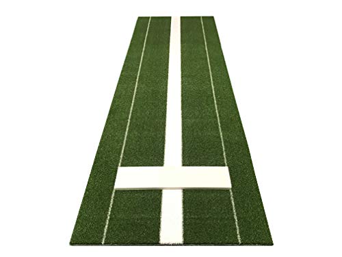 All Turf Mats The Elite Softball Pitching Mat - PB36120GREEN 3' x 10' XL Green Nylon Softball Pitchers Pitching Mound with 5mm Foam Power Line