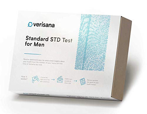 Standard STD Test for Men - Check for HIV, Hepatitis C, Syphilis, Herpes Simplex Type 2, Chlamydia, Gonorrhea, Trichomoniasis - Verisana