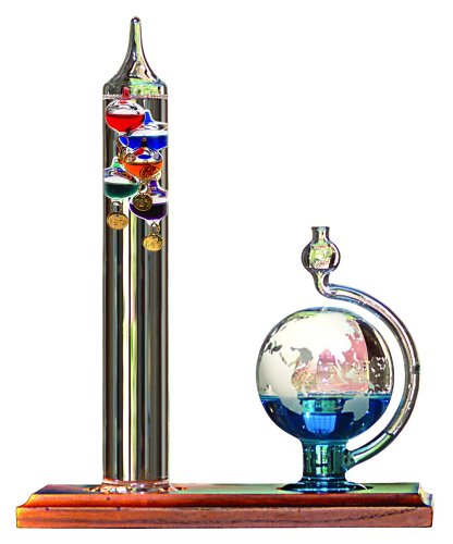 AcuRite 00795A2 Galileo Thermometer with Glass Globe Barometer, Barometer Set