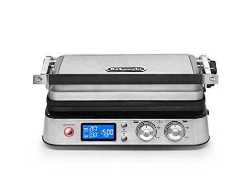 DeLonghi America CGH1020D Livenza All Day Combination Contact Grill and Open Barbecue, Stainless Steel