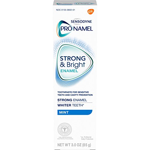 Sensodyne Pronamel Strong and Bright Enamel Toothpaste for Sensitive Teeth, to Reharden and Strengthen Enamel, Mint - 3 Ounces