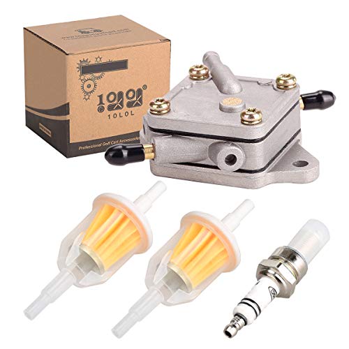 10L0L Golf Cart Fuel Pump for 1996-UP Yamaha Golf Cart G16 G20 G22 4 Cycle,OEM#JN6F441000,with Tune Up Kit Spark Plug and Fuel Filters