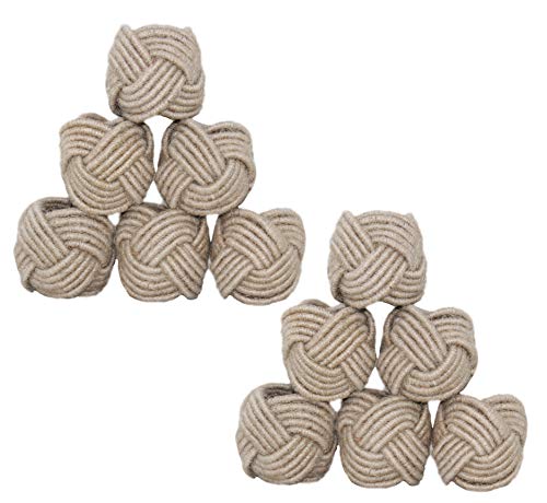 COTTON CRAFT - Jute Napkin Ring - Set of 12-2 Inch Round - Hand Made by Skilled artisans - A Beautiful complement to Your Dinner Table décor