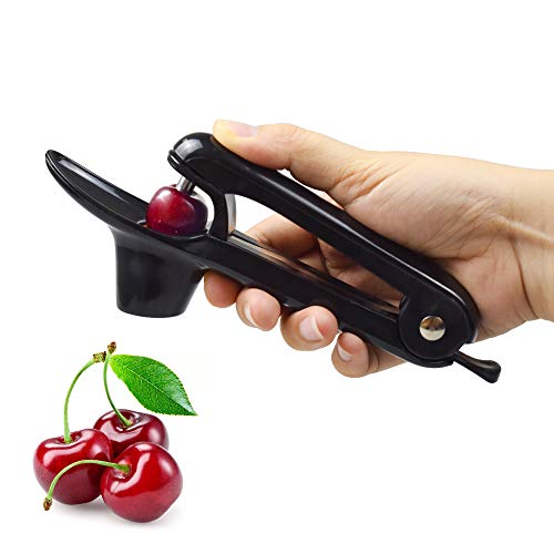 Cherry Pitter Tool, LaZimnInc Olive Pitter Tool, Cherry Stoner Seed and Olive Tool Remover, Black