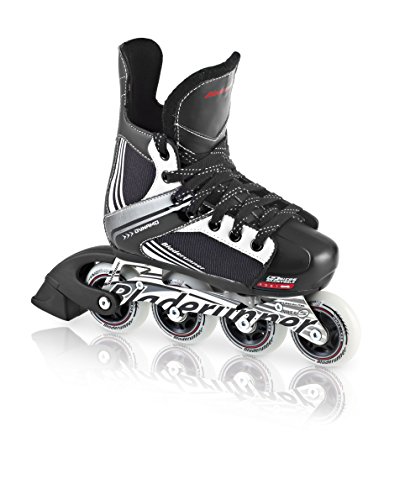 Bladerunner by Rollerblade Dynamo Jr Size Adjustable Hockey Inline Skate, Black and Red, Inline Skates, Black/White, Size 4 - 7