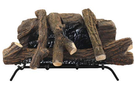 3G Plus Ceramic Wood Gas Fireplace Logs Sets for Gas Inserts, Ventless Propane, Gel, Ethanol, Electric or Outdoor Fireplaces and Fire Pits, Realistic Clean Burning Accessories,Log Set, 6 Pieces