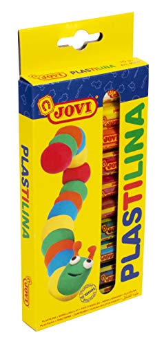 Jovi Plastilina Reusable and Non-Drying Modeling Clay; .5 oz. Rolls, Set of 10 Colors, perfect for Arts and Crafts Projects