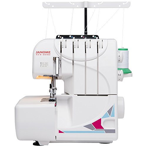 Janome MOD-8933 Serger with Lay-in Threading, 3 and 4 Thread Convertible with Differential Feed