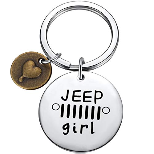 JanToDec for Jeeps Keychain for Jeep Wrangler Apparel Accessories for Women Jeeps Offroad Girl Grille OIIIIIIIO Jewelry Jeeps Owner Gifts