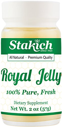 Stakich Fresh Royal Jelly - Pure, All Natural - No Additives/Flavors/Preservatives Added - 2 oz (67g)