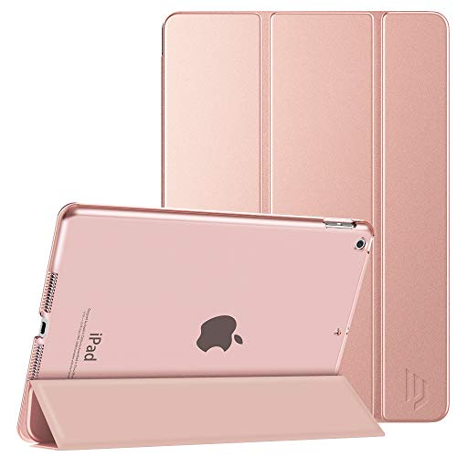 Dadanism iPad 8th Generation Case 2020/iPad 7th Generation Case 2019, [Shock Absorption] Ultra Slim Lightweight Trifold Stand Smart Cover for iPad 10.2 inch 2020/2019 Release Tablet, Rose Gold