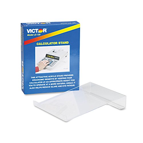 Victor Large Angled Acrylic Calculator Stand, 9 x 11 x 2 Inches, Clear (VCTLS125)