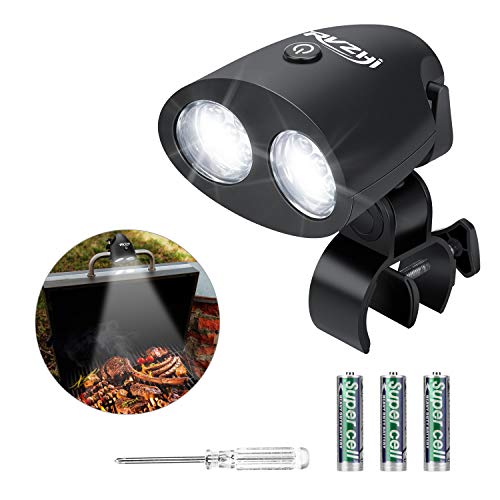RVZHI Grill Lights for Barbecue, Upgraded Barbecue Grilling Light with 10 LED Super Bright 360°Rotation, Durable & Waterproof & Heat Resistant for Gas/Charcoal/Electric Grill Working/Reading/Camping