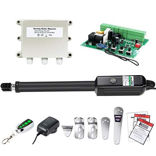 TOPENS A5 Automatic Gate Opener Kit Medium Duty Single Gate Operator for Single Swing Gates Up to 16 Feet or 550 Pounds Gate Motor