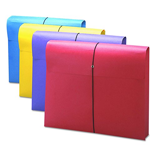Smead Expanding File Wallet with Antimicrobial Product Protection, Closure, 2' Expansion, Closure, Letter Size, Assorted Colors, 4 per Pack (77291)