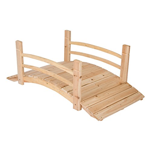 Shine Company 4 Ft. Cedar Garden Bridge, Natural