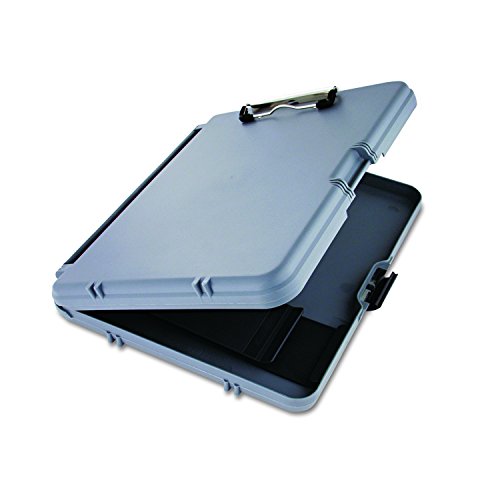 Saunders WorkMate 00470 Plastic Storage Clipboard - Gray, Letter Size Plastic Form Holder, 8.5 x 12 Inches, with Low Profile Clip
