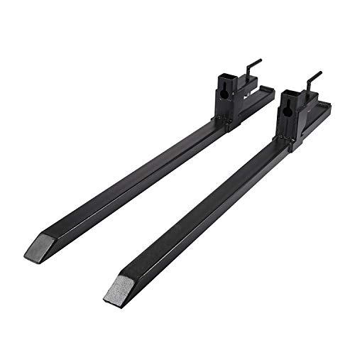 Mophorn Clamp on Pallet Forks 4000LBS Pallet Fork 43 Inch Pallet Forks for Tractor Bucket Loader Skid Steer (4000LBS)