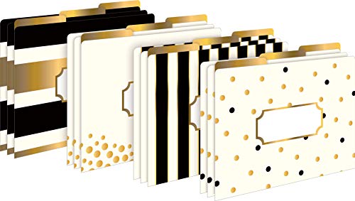 Barker Creek Letter-Size File Folders, Gold, Pack of 12
