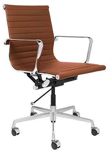 SOHO Ribbed Management Office Chair (Brown)