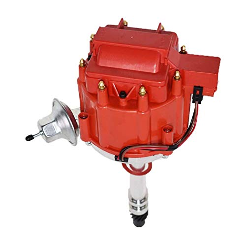 A-Team Performance HEI Distributor 65K Coil 7500 RPM Compatible with GM GMC Small Block SBC Big Block BBC 262 265 267 283 302 305 307 327 350 383 400 396 427 454 Red Cap