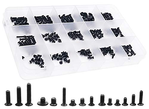 QTEATAK 300Pcs Laptop Notebook Computer Replacement Screws Kit for Lenovo Toshiba Gateway Samsung HP IBM Dell Sony Acer Asus SSD Hard Disk SATA