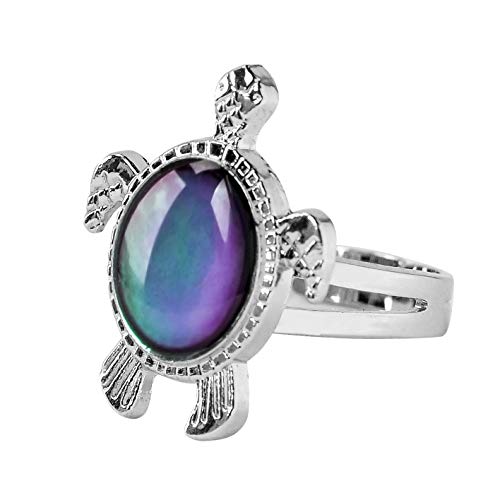 FOECBIR Mood Ring Color Rings Adjustable Size The Decorations (Turtle)