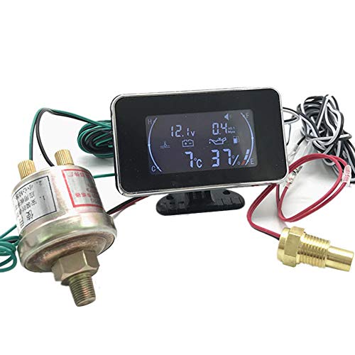 LOadSEcr's Home Improvement Tools, 4 in 1 LCD Digital Oil Pressure Voltmeter Water Temperature Oil Fuel Level Gauge Multi Hand Tools