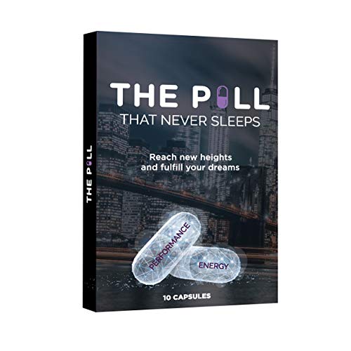 THE PILL That Never Sleeps, Fast Acting Male Amplifier for Strength, Performance, Energy, and Endurance, 10 Capsules