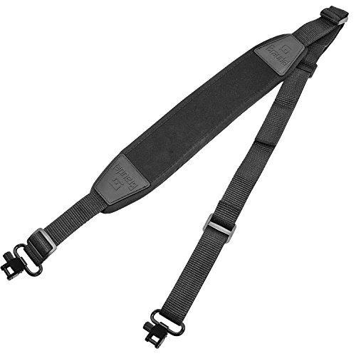 Braudel Rifle Slings - Sling with Mil-Spec Swivels, Durable Stretch Neoprene Pad, Length Adjuster,Tactical Shoulder Strap/Gun Sling,Perfect for Hunting, Shooting (Black)