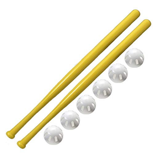 Wiffle Ball 6 Baseballs Official Size and 2 Pack Wiffle 32' Bats = 8 Pack