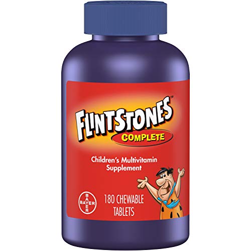 Flintstones Vitamins Chewable Kids Vitamins, Complete Multivitamin for Kids and Toddlers with Iron, Calcium, Vitamin C, Vitamin D & More, 180ct