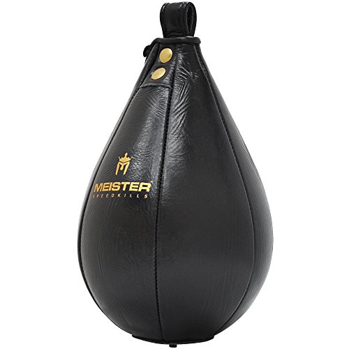 Meister SpeedKills Leather Speed Bag w/Lightweight Latex Bladder - Black - Medium (9.5' x 6')